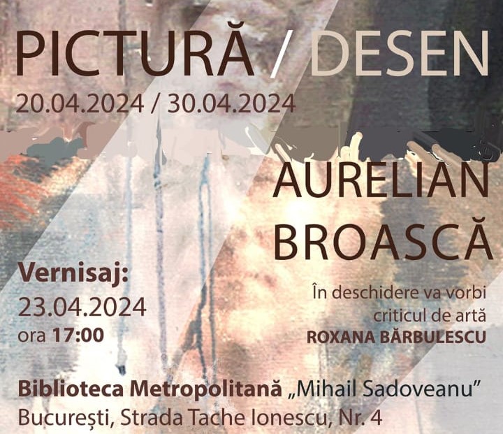Aurelian Broască, pictor din Constanța, expune la biblioteca din capitală