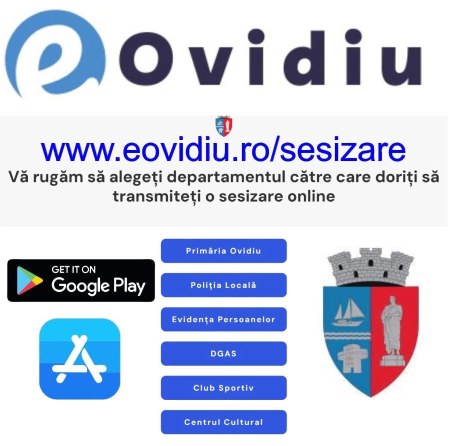 Primăria Ovidiu lansează platformă online pentru sesizări și reclamații cetățenilor Primăria Ovidiu lansează platformă online pentru sesizări și reclamații cetățenilor