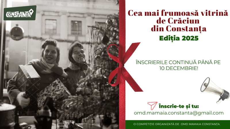 Concurs în Constanța: Înscrierile pentru vitrinele decorate se încheie pe 10 decembrie! Concurs în Constanța: Înscrierile pentru vitrinele decorate se încheie pe 10 decembrie!