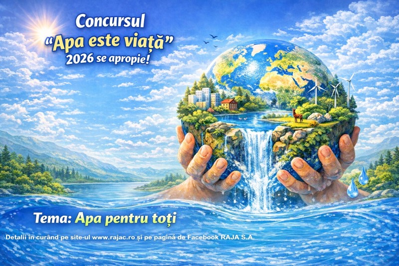 RAJA pregătește un nou concurs captivant: „Apa este viață!” - 2026 RAJA pregătește un nou concurs captivant: „Apa este viață!” - 2026